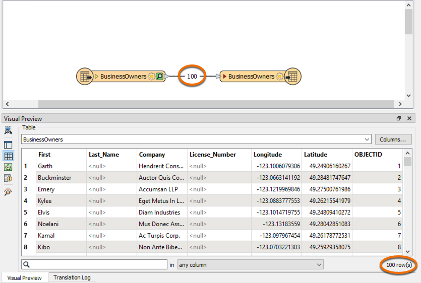 Viewing row counts in Table View